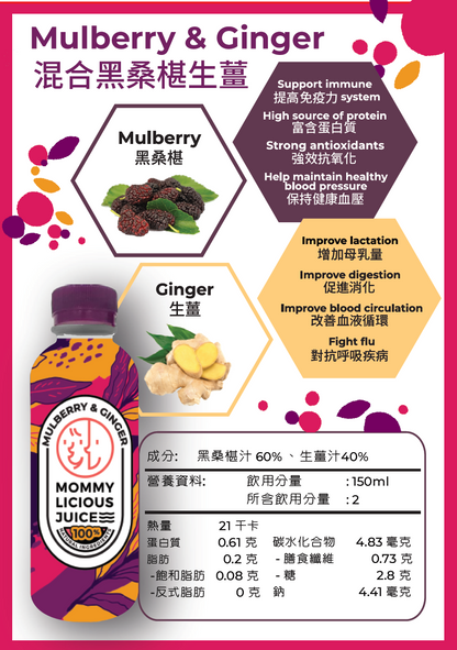 Mommylicious Juice 黑桑椹生薑上奶催乳精華飲300g